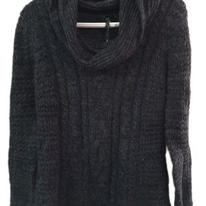 Elegant Black Cowl Neck Sweater